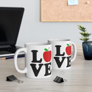 Love Apple Design Mug - 11oz Coffee Cup for Graduates