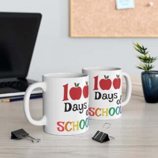 100 Days of School Mug - Fun Apple Design for Teachers and Students