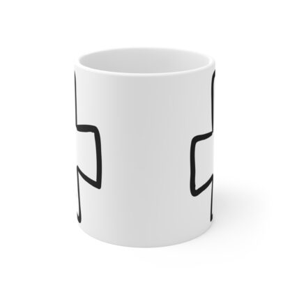 Stylish Minimalist 11oz Coffee Mug - Unique Graphic Design for Everyday Use - Image 2