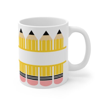 Colorful Pencil Design 11oz Mug - Perfect Gift for Teachers and Students - Image 4