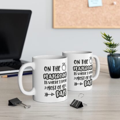 Playground Enthusiast Mug - Fun 11oz Ceramic Cup for Teachers and Kids