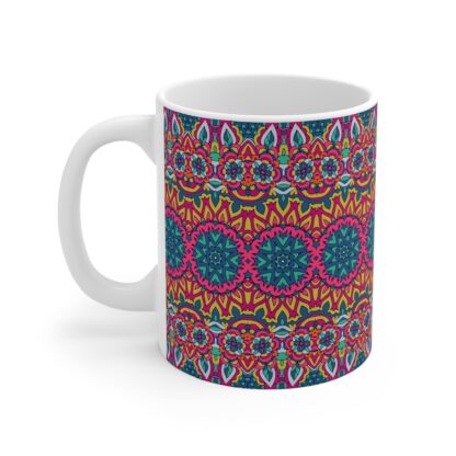 Vibrant Floral Patterned Mug - 11oz Colorful Coffee Cup for Creative Souls - Image 3
