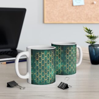 Elegant Vintage Patterned Mug - 11oz Decorative Coffee Cup