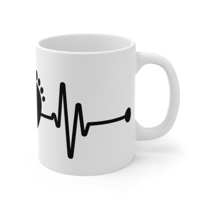 Baby Heart Beat Line |White Ceramic Mug 11oz - Image 4