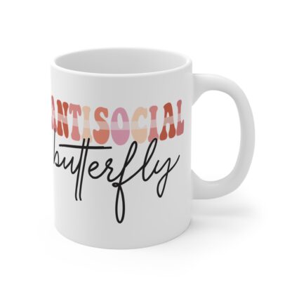 Anti-Social Butterfly Mug - 11oz Coffee Cup for Introverts and Socially Awkward Moments - Image 4