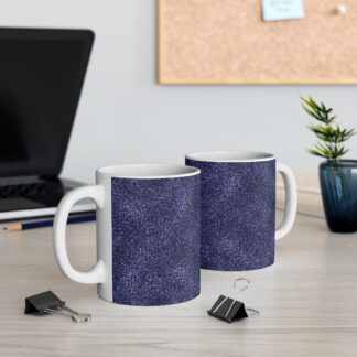 Cosmic Texture Mug - 11oz Dark Blue Sparkle Coffee Cup