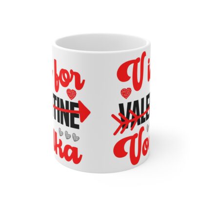 Funny Valentine Mug - "V is for Vodka" - Gift for Couples - Image 2