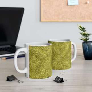 Golden Glitter 11oz Coffee Mug - Stylish and Vibrant for Daily Use