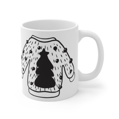 Festive Sweater Mug - 11oz Christmas Coffee Cup with Holiday Design - Image 4