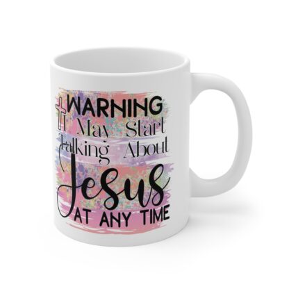 Inspirational Jesus Mug - 11oz Warning Design for Christians - Image 4
