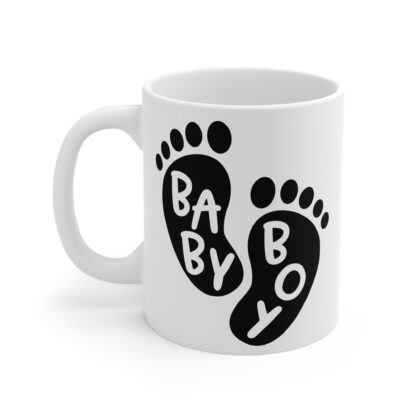 Baby Boy Feet | White Ceramic Mug 11oz - Image 3
