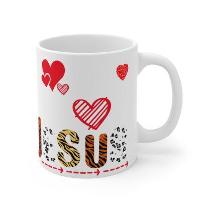 I Love Jesus Mug – 11oz Heart Design - Image 4