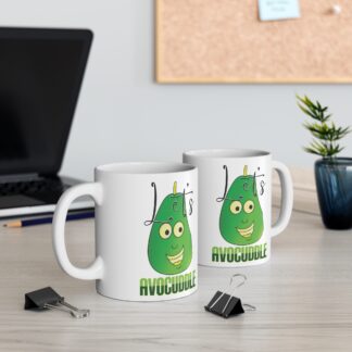 Let's Avocuddle Mug - Fun 11oz Avocado Coffee Cup for Friends and Couples