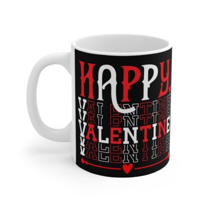 Happy Valentine Mug - 11oz Ceramic Coffee Cup for Romantic Gifts - Image 3