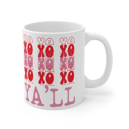 Romantic Coffee Mug - XOXO Ya'll Love Design - Image 4
