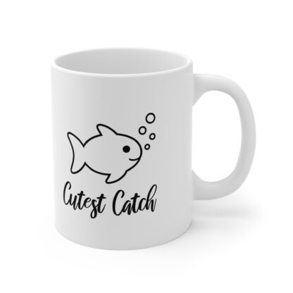 Fish Cutest Catch | White Ceramic Mug 11oz - Image 4