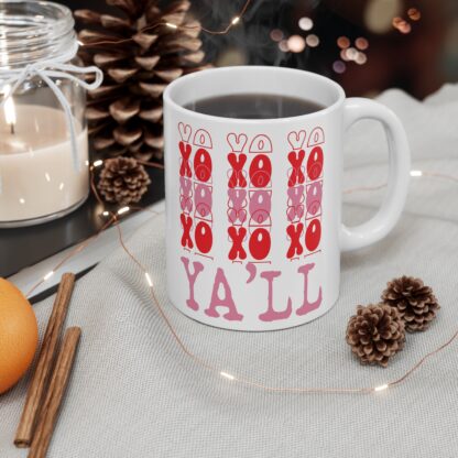 Romantic Coffee Mug - XOXO Ya'll Love Design - Image 5