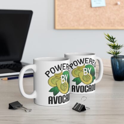 Powered by Avocado Coffee Mug | 11oz Fun Kitchenware for Plant Lovers
