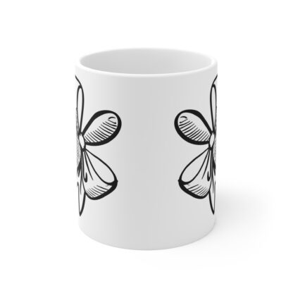 Bell with Ribbon | White Ceramic Mug 11oz - Image 2
