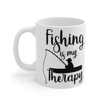 Fishing Therapy Mug - 11oz Coffee Cup for Fishing Lovers - Image 3