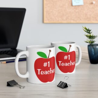 #1 Teacher Apple design | 11oz Ceramic Mug