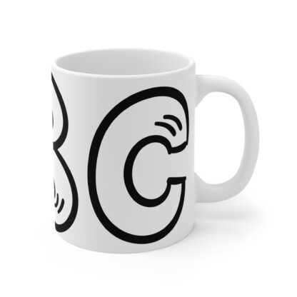 A-B-C White Ceramic Mug 11oz - Image 4