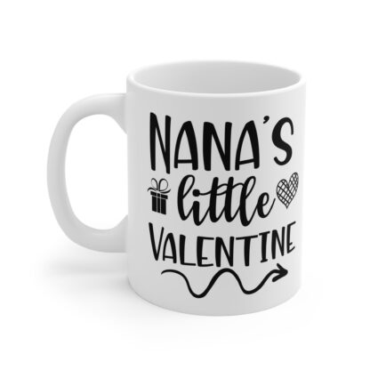Nana's Little Valentine Mug - 11oz Ceramic Coffee Cup Gift for Grandparents - Image 3