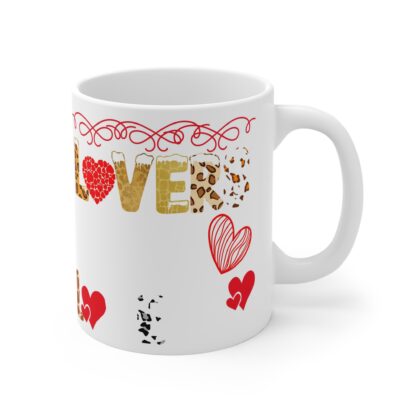 Valentine's Day Love Mug - 11oz Ceramic Coffee Cup with Romantic Design - Image 4