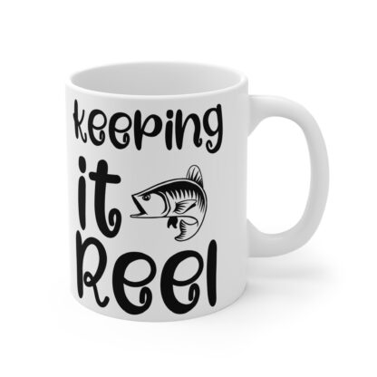 Keeping It Reel Fishing Mug - 11oz Coffee Cup for Anglers - Image 4