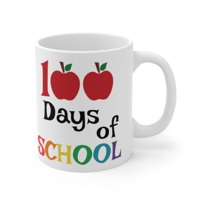 100 Days of School Mug - Fun Apple Design for Teachers and Students - Image 4