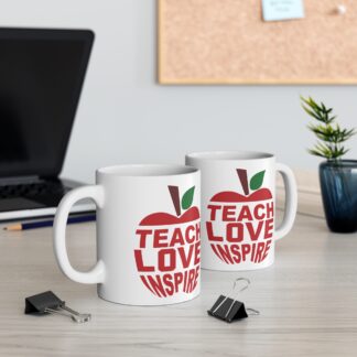 Teacher Appreciation Mug - 'Teach Love Inspire' - 11oz Coffee Cup for Educators