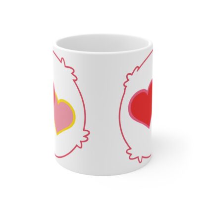 Two Red Hearts | White Ceramic Mug 11oz - Image 2