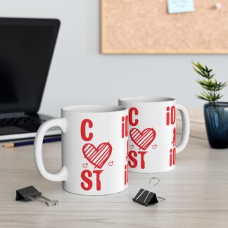 Romantic Love Mug - 11oz Coffee Cup with Heart Design