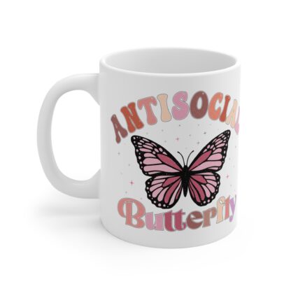 Antisocial Butterfly Mug - 11oz Ceramic Coffee Cup for Introverts - Image 3