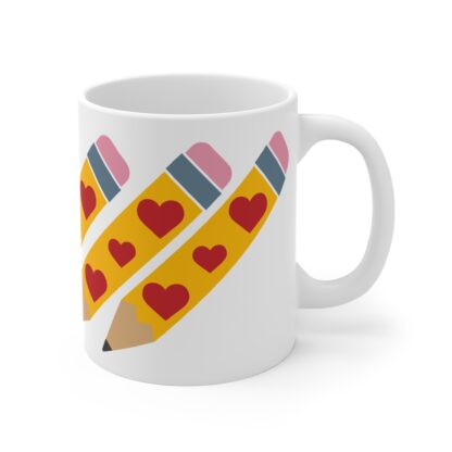 Colorful Heart-Pencil Mug for Creative Souls – Perfect Gift for Teachers and Students - Image 4