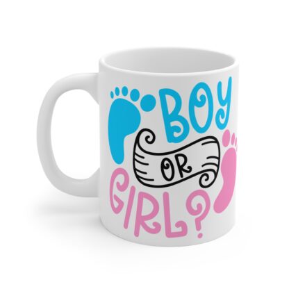 Baby Boy or Baby Girl Feet | White Ceramic Mug 11oz - Image 3