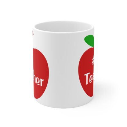 #1 Teacher Apple design | 11oz Ceramic Mug - Image 2