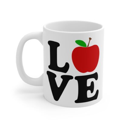 Love Apple Design Mug - 11oz Coffee Cup for Graduates - Image 3