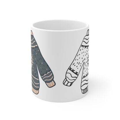 Cozy Sweater Mug - 11oz Winter Hot Beverage Cup for Holiday Cheer - Image 2
