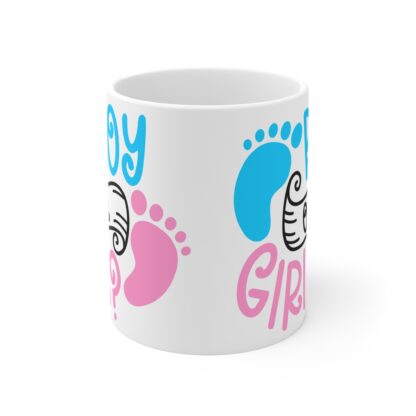 Baby Boy or Baby Girl Feet | White Ceramic Mug 11oz - Image 2