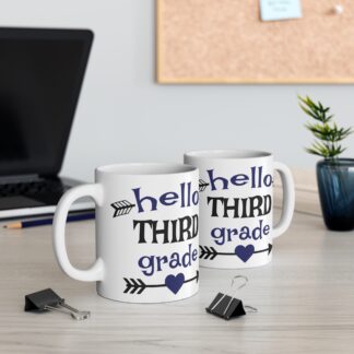 Hello Third Grade Mug - 11oz Teacher Gift