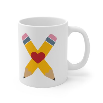 Creative Pencil Heart Mug 11oz - Perfect Gift for Teachers & Students - Image 4