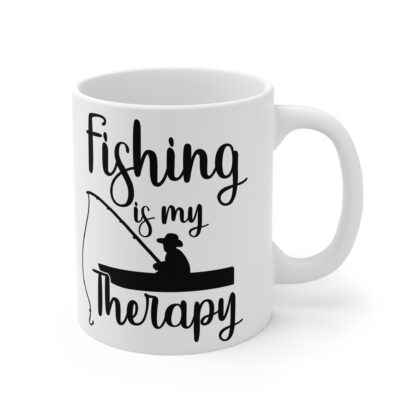Fishing Therapy Mug - 11oz Coffee Cup for Fishing Lovers - Image 4