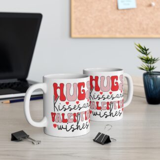 Valentine's Day Mug - Hugs, Kisses, and Wishes - 11oz Coffee Cup