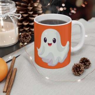 Cute Ghost Mug for Halloween, Fun Coffee Mug, Spooky Drinkware, Halloween Decor, Gift for Ghost Lovers
