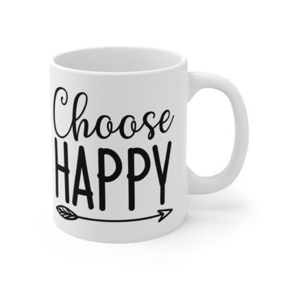 Choose Happy Mug - Inspirational Coffee Cup, Gift for Friends, Motivational Drinkware, Positive Vibes, Everyday Use - Image 4