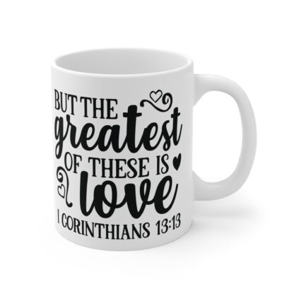 Love Quote Mug - Inspirational Ceramic Cup, Gifts for Family & Friends, Faith-Based Decor, Coffee Lover, Bible Verse - Image 4