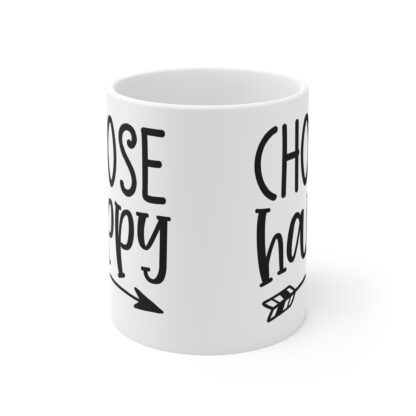 Inspirational Coffee Mug - Choose Happy for Daily Motivation, Positive Quotes, Gift for Friends and Family, Home Office Decor, [...] - Image 2