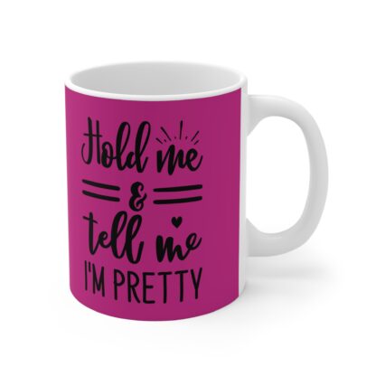 Pretty in Pink Mug, Cute Coffee Cup Gift, Funny Tea Mug, Housewarming Present, Bright Home Decor - Image 4