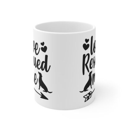 Love Rescued Me Dog Lover Mug | 11oz Coffee Cup for Pet Owners, Animal Rescue Gifts, Animal Lover Decor, Adoption Celebration - Image 2